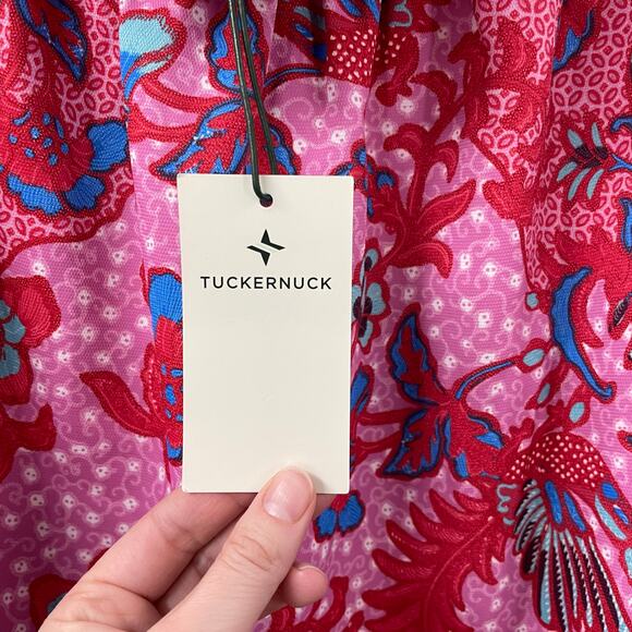 Tuckernuck Pink and Red Floral Off-Shoulder Blouse - Picture 7 of 10